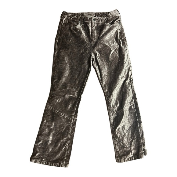 Free People Velvet Brown Cropped Ankle Pants Size 31 - Picture 1 of 5